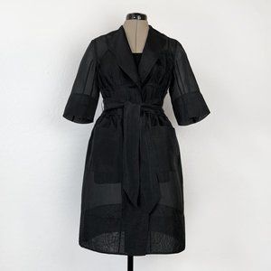 Ann Taylor Sheer Coat Dress, 3/4 Sleeves